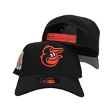 Black Baltimore Orioles Curved Brim Gray Bottom 50th Anniversary Side Patch New Era 9Forty Snapback