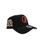 Black Baltimore Orioles Curved Brim Gray Bottom 50th Anniversary Side Patch New Era 9Forty Snapback