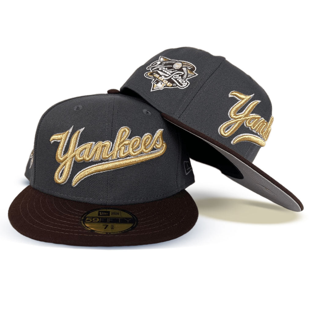 Official New Era New York Yankees MLB World Series Patch Dark Brown 59FIFTY  Fitted Cap