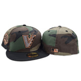 Woodland Camo Upside Down Arizona Diamondbacks Black Visor Gray Bottom 25th Anniversary Side Patch New Era 59Fifty Fitted