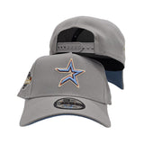 Light Gray Houston Astros Curved Brim Icy Blue Bottom 2005 World Series Side Patch New Era 9Forty Snapback