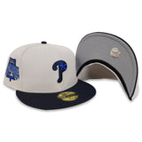 Stone Philadelphia Phillies Navy Blue Visor Gray Bottom 1996 All Star Game Side Patch New Era 59Fifty Fitted