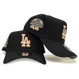 Black Los Angeles Dodgers Gray Bottom 100th Anniversary Side Patch Curved Brim New Era 9Forty Snapback