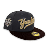 Dark Gray New York Yankees Brown Visor Gray Bottom 2000 World Series Side Patch New Era 59Fifty