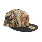 Real Tree Brooklyn Dodgers Black Visor Gray Bottom Ebbets Field Side Patch New Era 59Fifty Fitted
