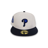 Stone Philadelphia Phillies Navy Blue Visor Gray Bottom 1996 All Star Game Side Patch New Era 59Fifty Fitted