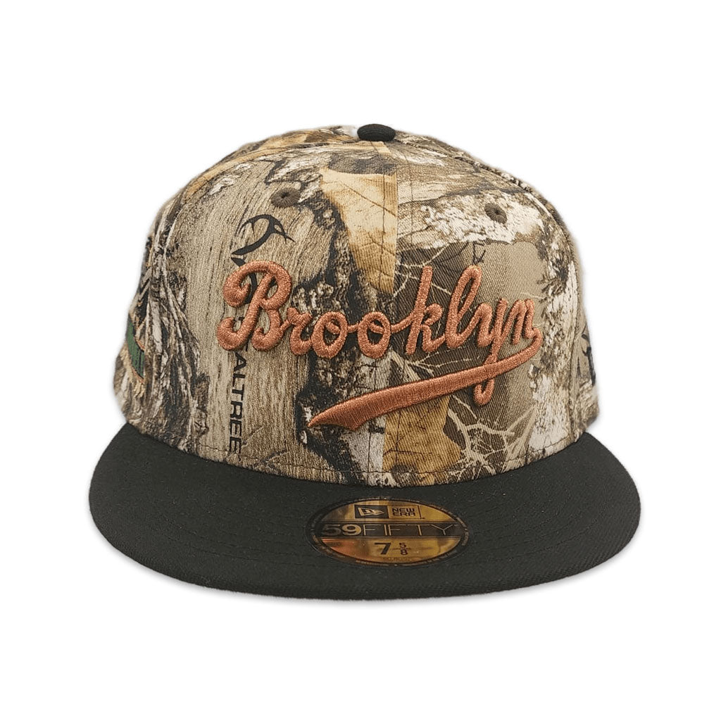 Brooklyn Dodgers New Era Ebbets Field Metallic Gold Undervisor 59FIFTY Fitted  Hat - Black