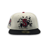 Off White Seattle Mariners Crows logo Black Visor Gray Bottom 30th Anniversary Side Patch New Era 59Fifty Fitted