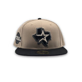 Camel Houston Astros Black Visor Pink Bottom 2005 World Series Side Patch New Era 59Fifty Fitted