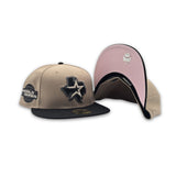 Camel Houston Astros Black Visor Pink Bottom 2005 World Series Side Patch New Era 59Fifty Fitted