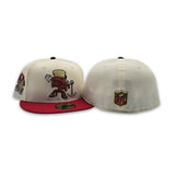Off White San Francisco 49ers Red Visor Gray Bottom Faithful State Map Side Patch New Era 59Fifty Fitted