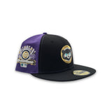 Purple/Black Chicago Cubs Black Visor Gray Bottom 1990 All Star Game Side Patch New Era 59Fifty Fitted