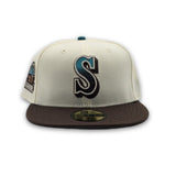 Off White Seattle Mariners Brown Visor Gray Bottom 30th Anniversary Side Patch New Era 59Fifty Fitted