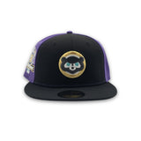 Purple/Black Chicago Cubs Black Visor Gray Bottom 1990 All Star Game Side Patch New Era 59Fifty Fitted