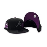 Black Atlanta Braves Rose Purple Bottom 2000 All Star Game Side Patch New Era 9Fifty Snapback