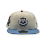 Off White Chicago Cubs Sky Blue Visor Red Bottom Be Alert Foul Balls Side Patch New Era Fitted