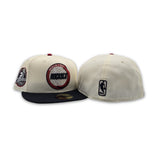 Off White Houston Rockets Navy Blue Visor Gray Bottom 2x Finals Champions New Era 59Fifty Fitted