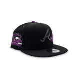 Black Atlanta Braves Rose Purple Bottom 2000 All Star Game Side Patch New Era 9Fifty Snapback