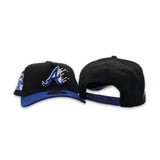 Black Atlanta Braves Paint Splash Logo Royal Blue Curved Brim Gray Bottom 2000 All Star Game Side Patch New Era 9Fifty A-frame Snapback