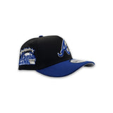 Black Atlanta Braves Paint Splash Logo Royal Blue Curved Brim Gray Bottom 2000 All Star Game Side Patch New Era 9Fifty A-frame Snapback