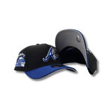 Black Atlanta Braves Paint Splash Logo Royal Blue Curved Brim Gray Bottom 2000 All Star Game Side Patch New Era 9Fifty A-frame Snapback