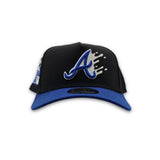 Black Atlanta Braves Paint Splash Logo Royal Blue Curved Brim Gray Bottom 2000 All Star Game Side Patch New Era 9Fifty A-frame Snapback