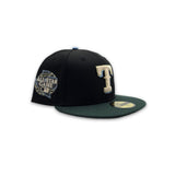 Black Texas Rangers Dark Green Visor Gray Bottom 2024 All Star Game Side Patch New Era 59Fifty Fitted