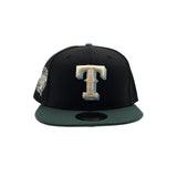 Black Texas Rangers Dark Green Visor Gray Bottom 2024 All Star Game Side Patch New Era 59Fifty Fitted
