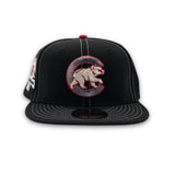 Black Stitched Chicago Cubs Gray Bottom 1990 All Star Game Side Patch New Era 59Fifty Fitted