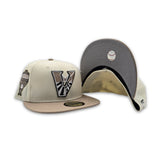 Off White Arizona Diamondbacks Camel Visor Gray Bottom 1998 Inaugural Season Side Patch New Era 59Fifty Fitted