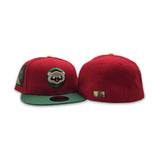 Red Chicago Cubs Kelly Green Visor Gray Bottom Be Alert Foul Balls Side Patch New Era 59Fifty Fitted