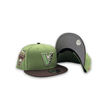 Matcha Green Arizona Diamondbacks Upside Down Logo Brown Visor Gray Bottom 1998 Inaugural Season Side Patch New Era 9Fifty Snapback