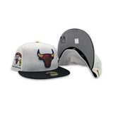 Matching White Chicago Bulls Black Visor Gray Bottom 1996 NBA Champions Side Patch New Era 59Fifty Fitted For For Miro 7