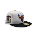 Matching White Chicago Bulls Black Visor Gray Bottom 1996 NBA Champions Side Patch New Era 59Fifty Fitted For For Miro 7