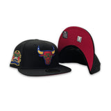 Matching Black Chicago Bulls Red Bottom 1996 NBA Champions Side Patch New Era 59Fifty Fitted For For Miro 7