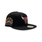 Matching Black Chicago Bulls Red Bottom 1996 NBA Champions Side Patch New Era 59Fifty Fitted For For Miro 7