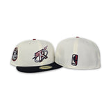 Off White Houston Rockets Navy Blue Visor Gray Bottom 2x Finals Champions New Era 59Fifty Fitted