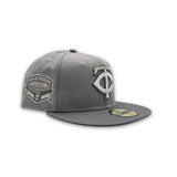 Gray Minnesota Twins Storm Gray Visor Gray Bottom HHH Metrodome Side Patch Halloween Pack New Era 59Fifty Fitted