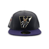 Dark Gray Upside Down Arizona Diamondbacks Dark Purple Visor Gray Bottom 1998 Inaugural Season New Era 59Fifty Fitted