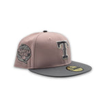Pink Rouge Texas Rangers Dark Gray Visor Gray Bottom 2024 All Star Game Side Patch New Era 59Fifty Fitted
