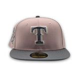 Pink Rouge Texas Rangers Dark Gray Visor Gray Bottom 2024 All Star Game Side Patch New Era 59Fifty Fitted