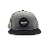 Storm Gray Chicago Cubs Black Visor Gray Bottom 1990 All Star Game Side Patch New Era 59Fifty Fitted