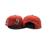 Orange Baltimore Orioles Black Visor Gray Bottom Bird Logo 50th Anniversary Side Patch New Era 9Fifty Snapback