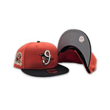 Orange Baltimore Orioles Black Visor Gray Bottom Bird Logo 50th Anniversary Side Patch New Era 9Fifty Snapback