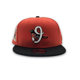 Orange Baltimore Orioles Black Visor Gray Bottom Bird Logo 50th Anniversary Side Patch New Era 9Fifty Snapback