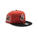 Orange Baltimore Orioles Black Visor Gray Bottom Bird Logo 50th Anniversary Side Patch New Era 9Fifty Snapback