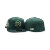 Emerald Green Chicago Cubs Dark Green Visor Gray Bottom 1990 All Star Game Side Patch New Era 59Fifty Fitted