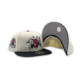 Off White Seattle Mariners Crows logo Black Visor Gray Bottom 30th Anniversary Side Patch New Era 59Fifty Fitted
