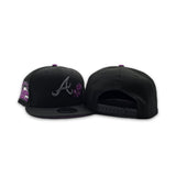 Black Atlanta Braves Rose Purple Bottom 2000 All Star Game Side Patch New Era 9Fifty Snapback