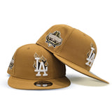 Panama Tan Los Angeles Dodgers Flame Logo Gray Bottom 40th Anniversary Side Patch New Era 9Fifty Snapback